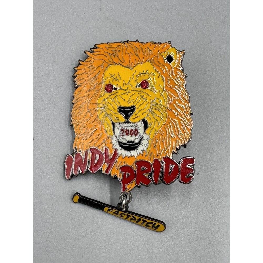 Vintage 2000 Indy Pride Fast Pitch Softball Lion Lapel‎ Pin